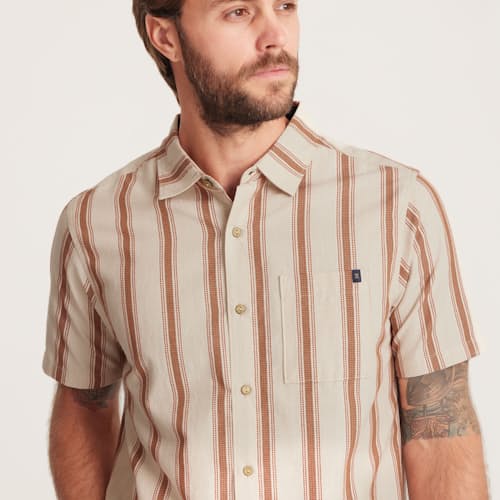 on model image of Journey Short Sleeve Shirt