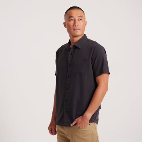 on model image of Made to Fade Short Sleeve Shirt