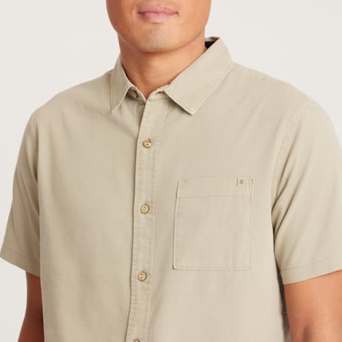 on model image of Made to Fade Short Sleeve Shirt