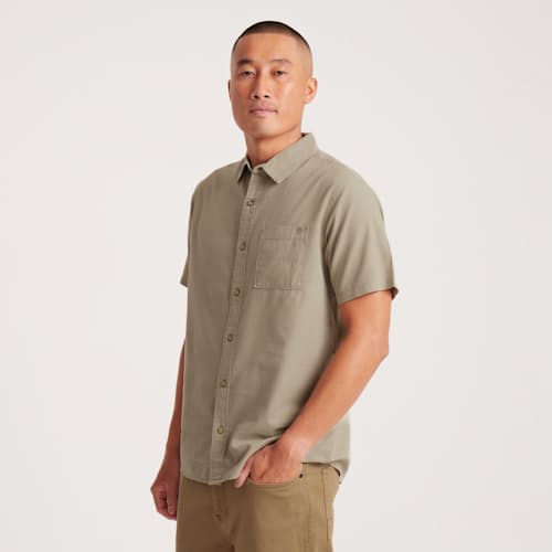 on model image of Made to Fade Short Sleeve Shirt