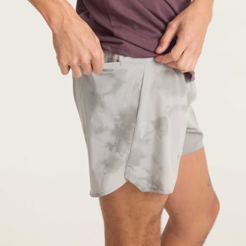 on model image of Alta Run Shorts - 5"