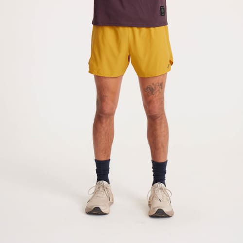 on model image of Baja Run Shorts - 5"
