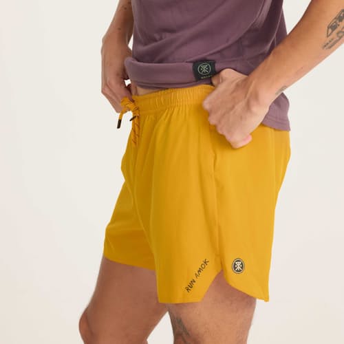 on model image of Baja Run Shorts - 5"
