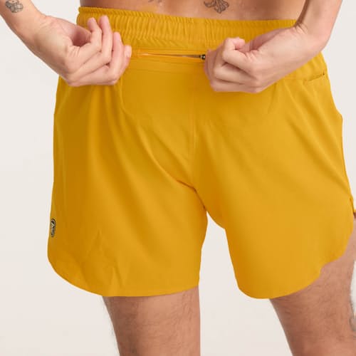 on model image of Baja Run Shorts - 5"