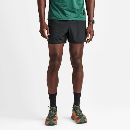 on model image of Baja Run Shorts - 5"