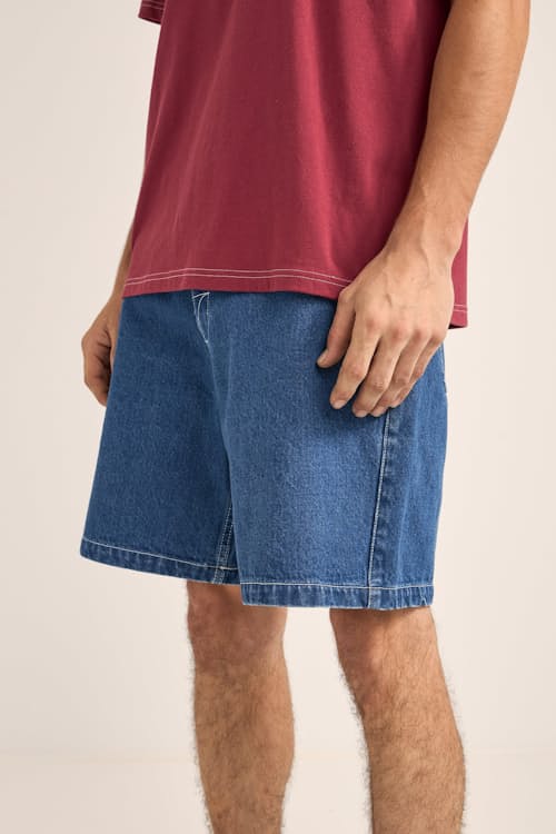 on model image of Essential Denim Shorts