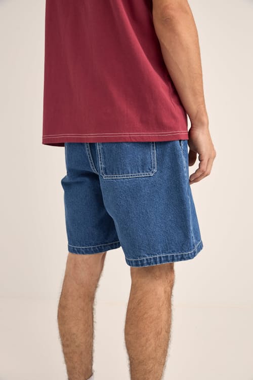 on model image of Essential Denim Shorts
