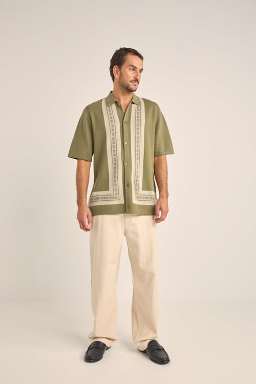 on model image of Essential Twill Trouser