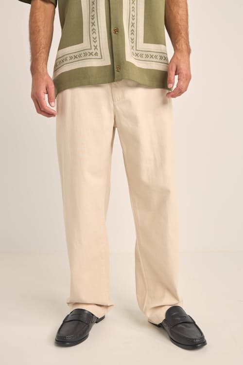 on model image of Essential Twill Trouser