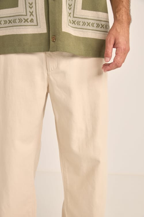 on model image of Essential Twill Trouser
