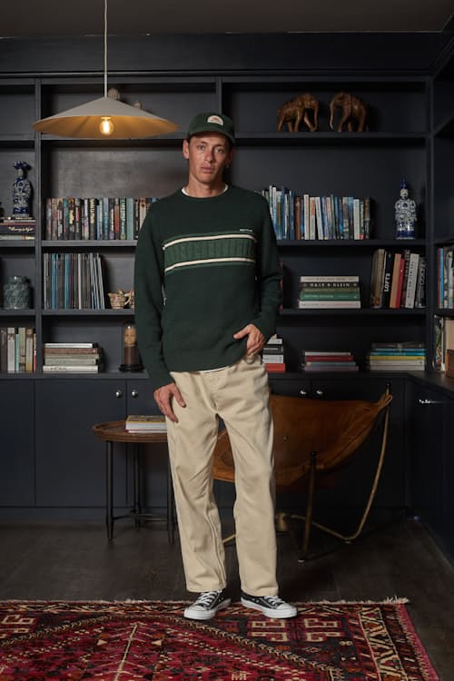 lifestyle image of Essential Twill Trouser