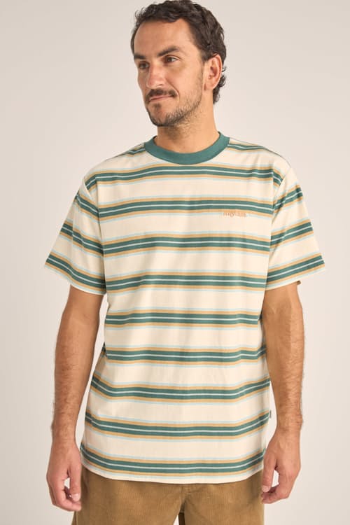 on model image of Everyday Stripe Short Sleeve T-Shirt