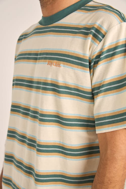 on model image of Everyday Stripe Short Sleeve T-Shirt