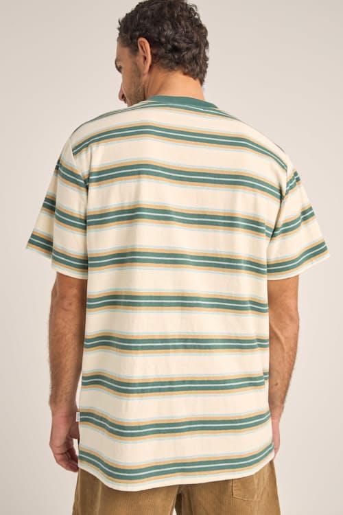 on model image of Everyday Stripe Short Sleeve T-Shirt