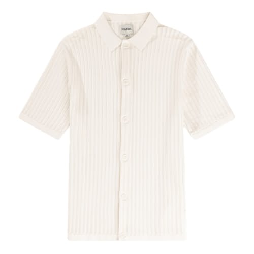 laydown image of Knit Button Down Polo