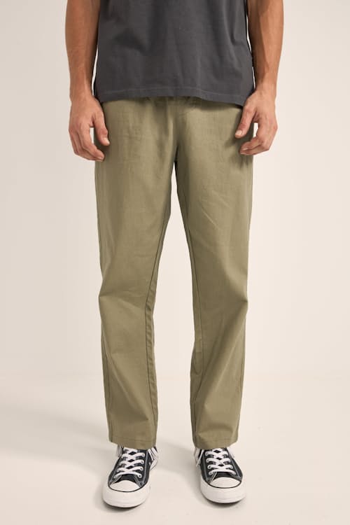 on model image of Linen Jam Pants
