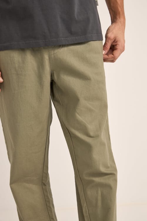 on model image of Linen Jam Pants