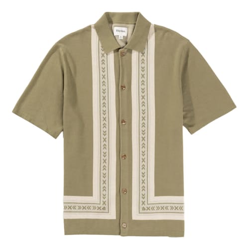 laydown image of Loma Knit Button Down Polo