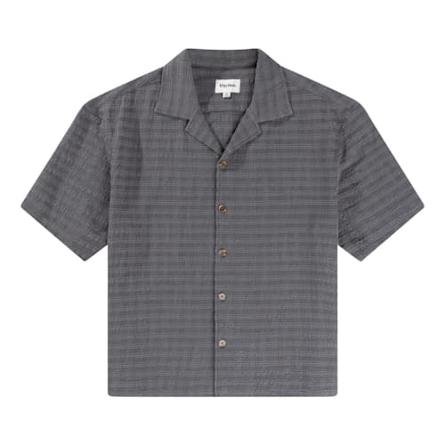 laydown image of Relaxed Cropped Short Sleeve Shirt