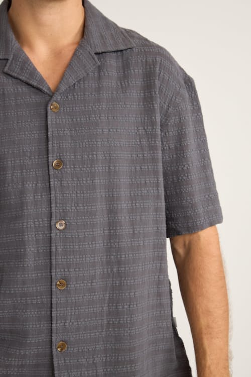 on model image of Relaxed Cropped Short Sleeve Shirt