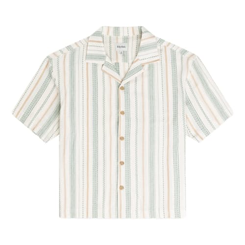 laydown image of Relaxed Cropped Short Sleeve Shirt