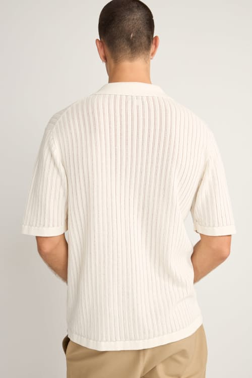 on model image of Relaxed Knit Polo