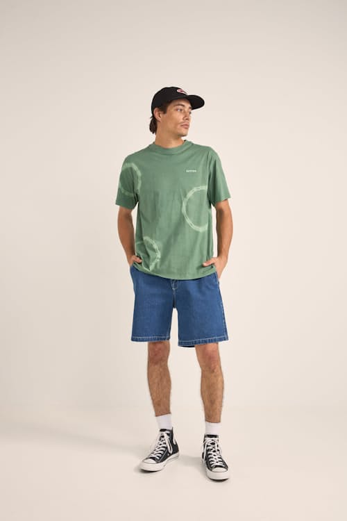 on model image of Tie Dye Short Sleeve T-Shirt
