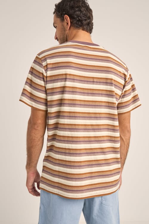 on model image of Vintage Stripe Everyday Short Sleeve T-Shirt