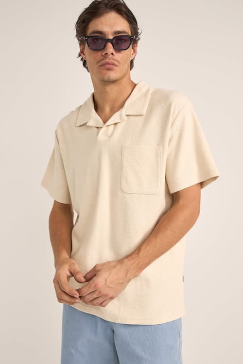 on model image of Vintage Terry Polo