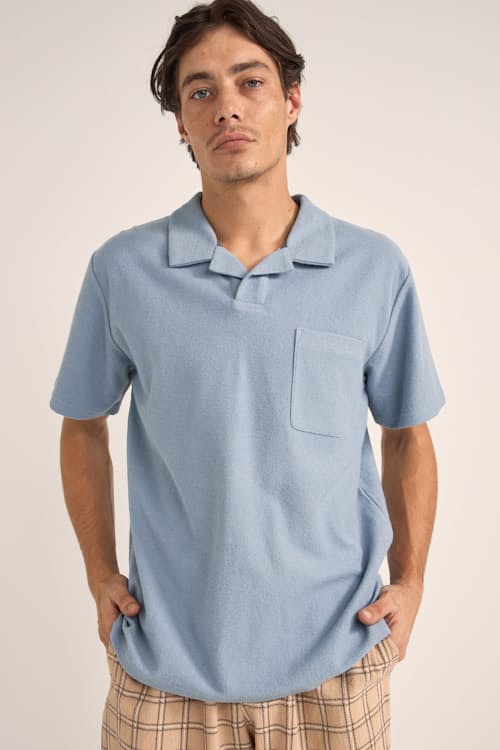 on model image of Vintage Terry Polo