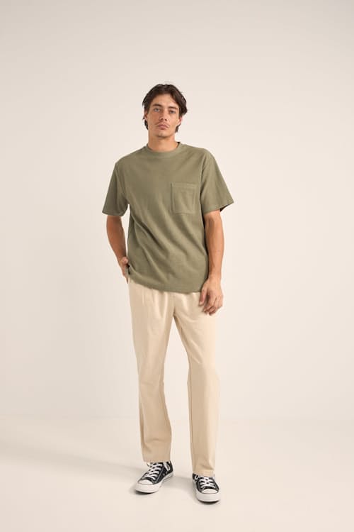 on model image of Vintage Terry Short Sleeve T-Shirt