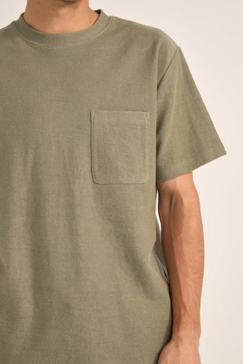 on model image of Vintage Terry Short Sleeve T-Shirt