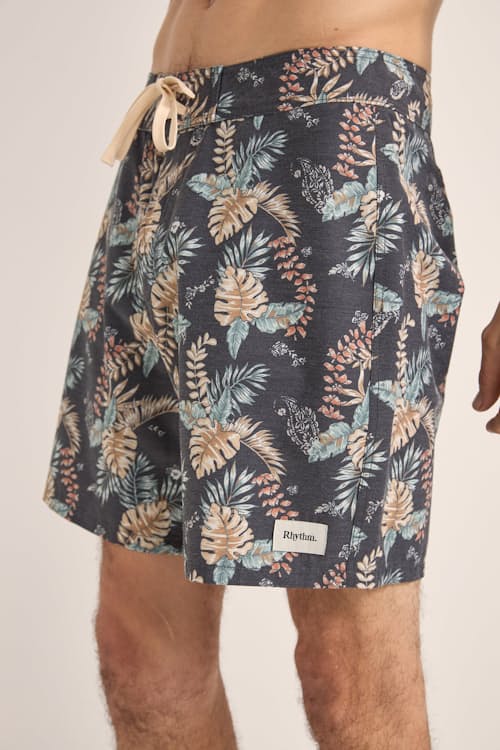 on model image of Tropical Swim Trunks