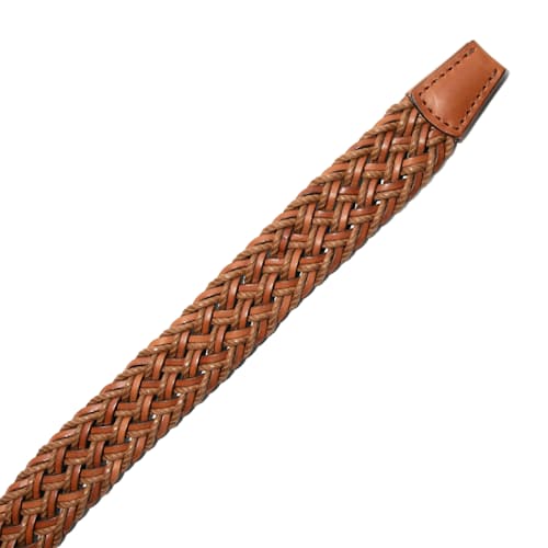 laydown detail image of Leather & Braided Waxed Cord Belt