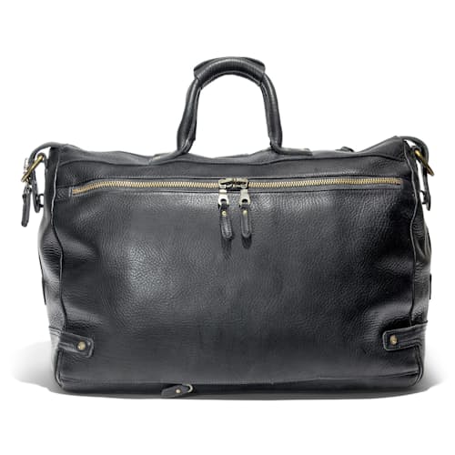 laydown image of Leather Travel Duffel Bag - 48L