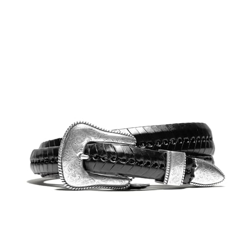 laydown image of Tapered Lace Western Belt