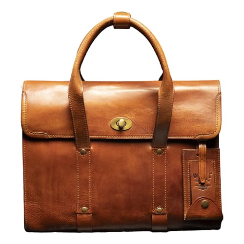 laydown image of William Slim Briefcase