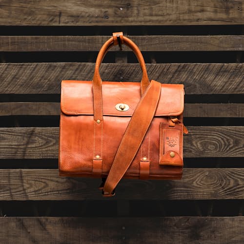 lifestyle image of William Slim Briefcase