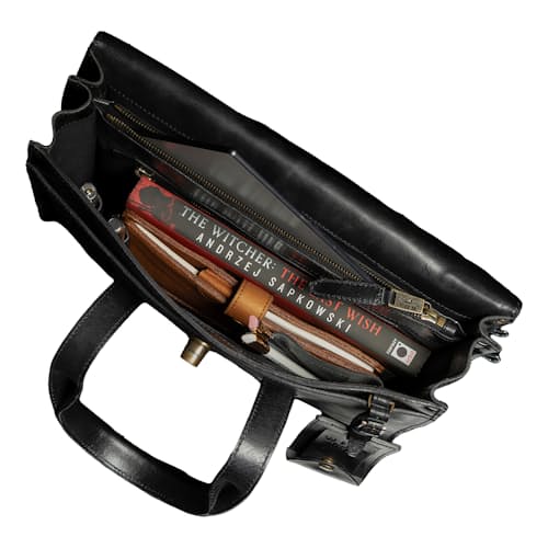 laydown image of William Slim Briefcase
