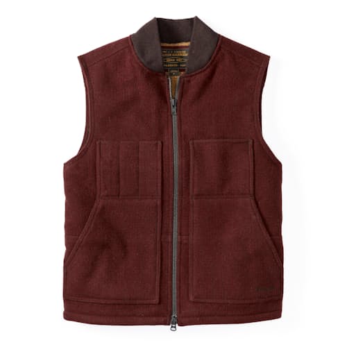 laydown image of Lined Mackinaw Wool Work Vest