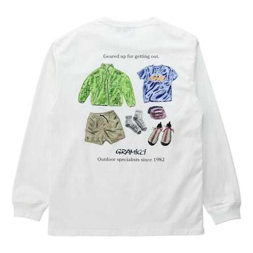 laydown image of Geared Up Long Sleeve T-Shirt