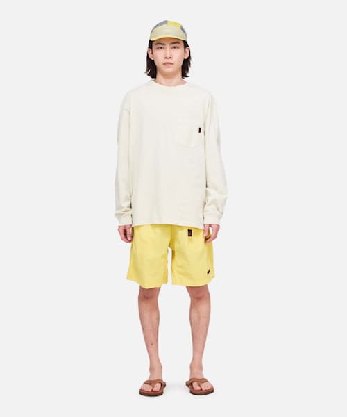 on model image of Nylon Packable G-Short - 9"