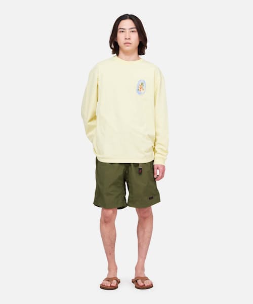 on model image of Nylon Packable G-Short - 9"
