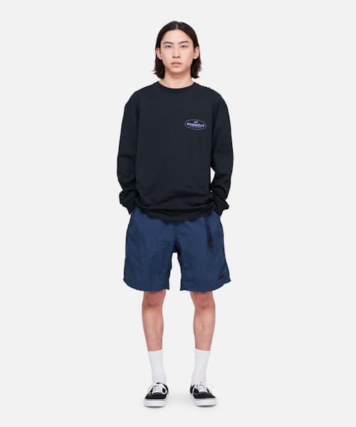on model image of Nylon Packable G-Short - 9"