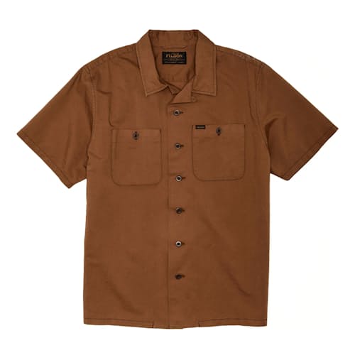laydown image of Greenwood Camp Short Sleeve Shirt