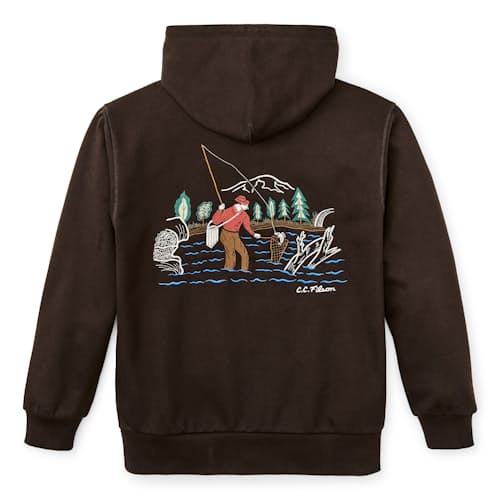 laydown image of Prospector Embroidered Hoodie