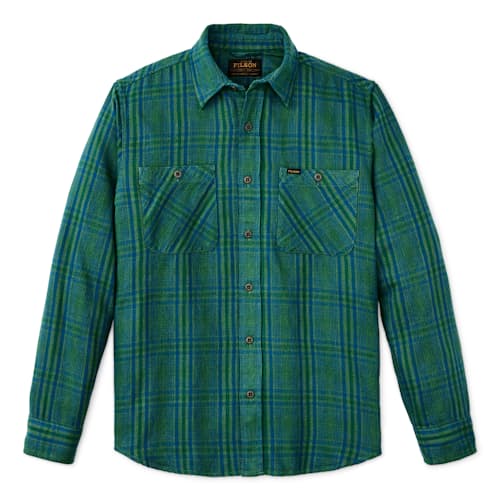 laydown image of Lightweight Vintage Flannel Long Sleeve Shirt