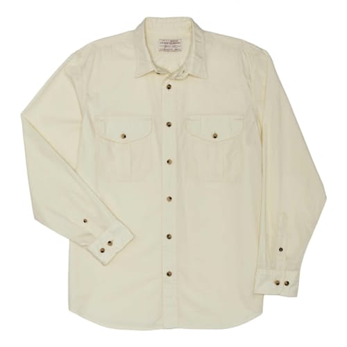 laydown image of Washed Feather Cloth Long Sleeve Shirt