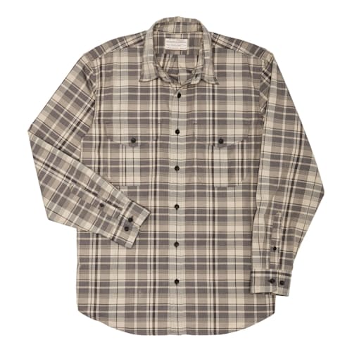 laydown image of Washed Feather Cloth Long Sleeve Shirt