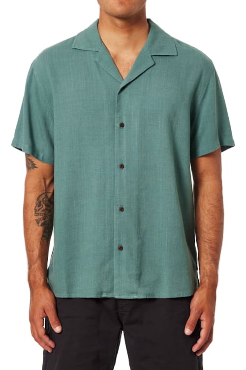 on model image of Teller Camp Short Sleeve Shirt